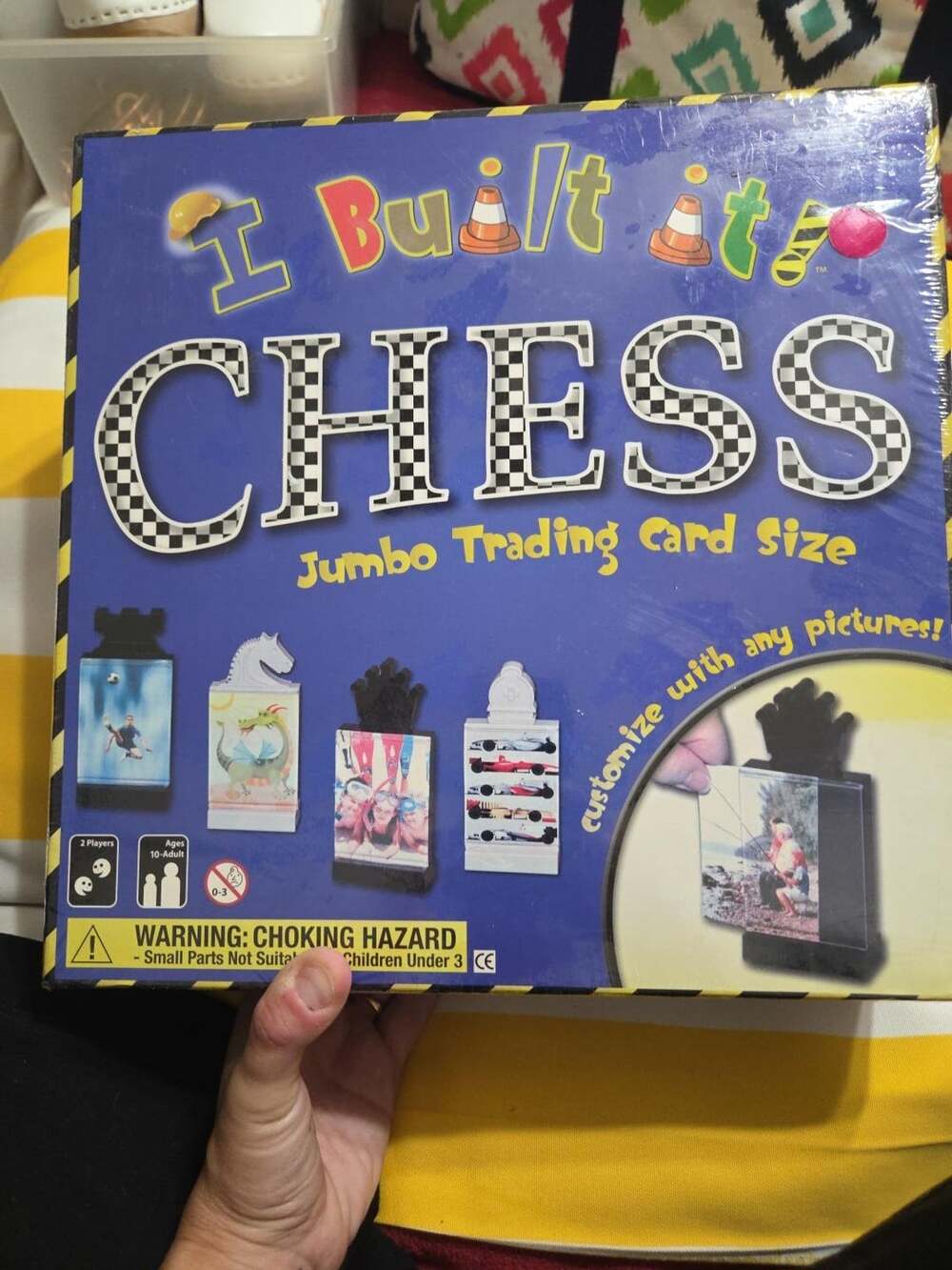 Customizable Chess Game Changeable Pieces Jumbo Trading Card Size I Built It